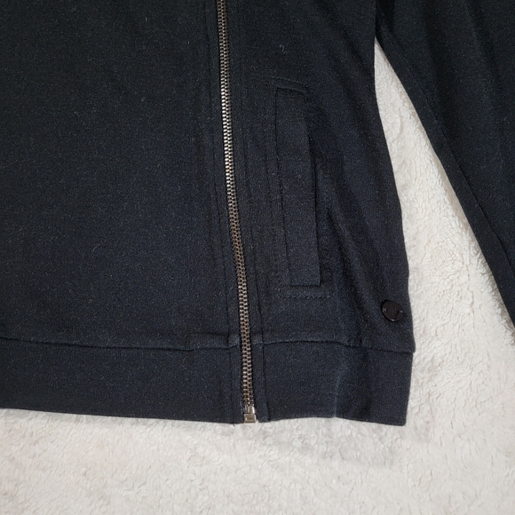 Marc O'Polo Womens Asymmetric Zip Long Sleeve Solid Black Sweatshirt Size Large - Picture 3 of 13